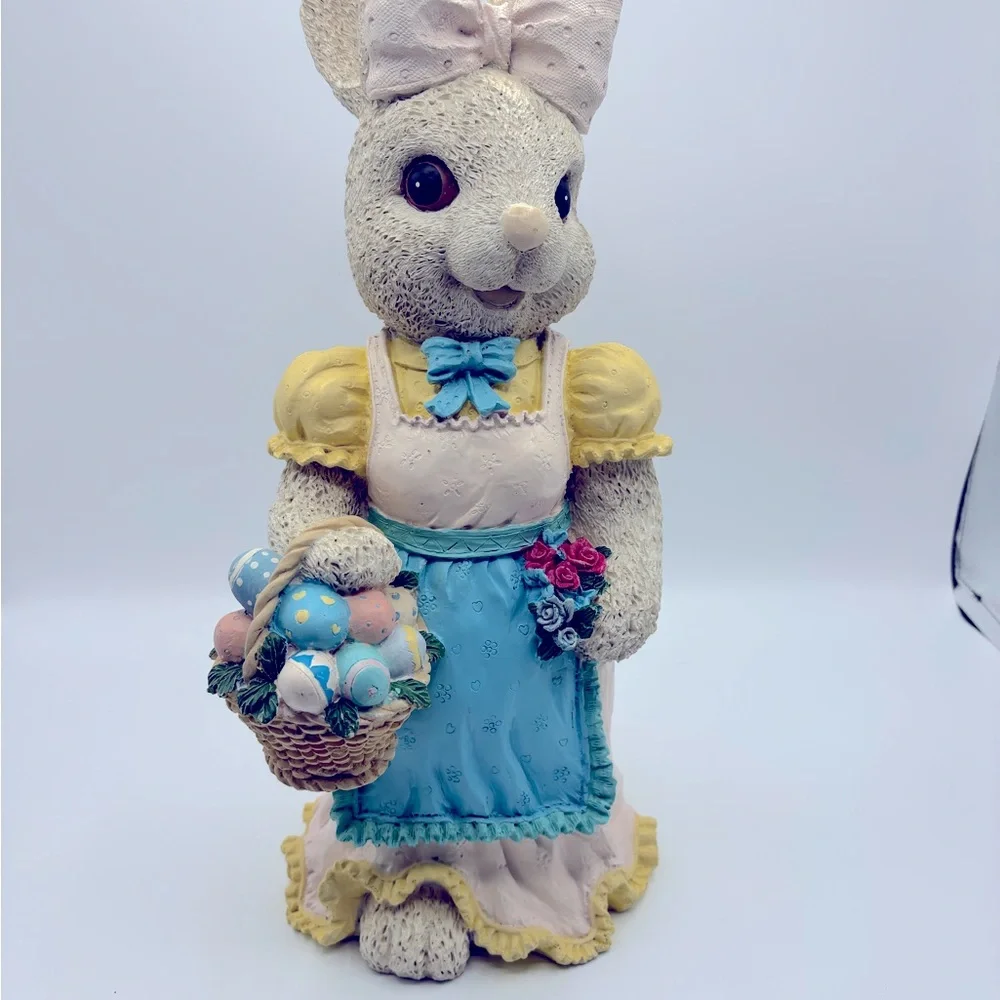 Charming Bunny Figurine with Basket